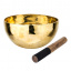 Поющая чаша Тибетская Singing bowl Ручная холодная ковка 23/23/10.5см Бронза полированная (27399) Кропивницький