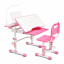 Комплект детской мебели парта и стул-трансформеры Cubby Botero 780 x 588 x 540-760 мм Pink Ровно