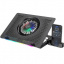 Охлаждающая подставка для ноутбука HOCO DH11 с RGB подсветкой черная Бушево