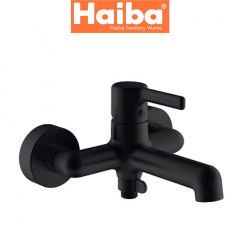 Смеситель для ванны короткий нос HAIBA MARKUS Black Chr-009 (euro) Балаклія