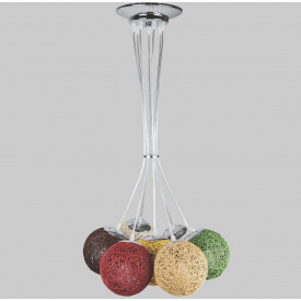Плетеная люстра с шарами 15 см на 7 ламп Lightled 971-1504-7