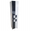Шкаф-пенал пластиковый напольный Mikola-M TOKIO c HPL 3103 gloss 25 см Бело-черный Суми