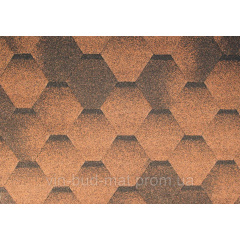 Черепиця бітумна ONDULINE Bardoline First Hexagonal коричневий (2,9 м2/пачка) 165,3 м2/паллета Винница