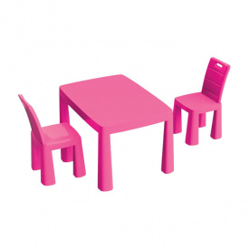 Детский пластиковый стол и 2 стула DOLONI TOYS 04680/3 Розовый