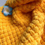 Детский плюшевый плед-одеяло Собственное производство 90*90 см мандарин (AP-218) Луцк