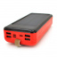 Повербанк Power bank KKD-6W 60000 mAh Solar, flashlight, Input: 5V/2.1A(MicroUSB, TypeC, Lightning), Output: 5V /2.1A(4xUSB), plastic, Red, BOX Лозовая