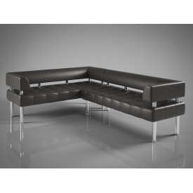 Куточок-диван для офісу Sentenzo Тонус з підлокітниками-спинкою кожзам модульний