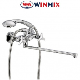 Смеситель для ванны длинный нос Winmix Premium Vesta Euro (Chr-140)