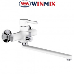 Смеситель для ванны длинный нос Winmix​ Premium "EDEM WHITE" (Chr-006), Польша Запоріжжя