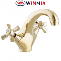 Смеситель для умывальника WINMIX Premium Retro Gold (Chr-161), Польша Полтава