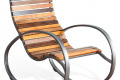 Крісло-гойдалка GoodsMetall з металу та дерева в стилі LOFT КР2