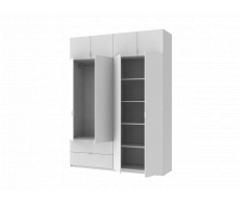 Распашной шкаф для одежды Doros Лукас Белый/Белый 180х50х240 (44900193)