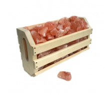 Гималайская розовая соль бани и сауны PRO Полка 10 кг 39х18х11 см