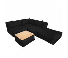 Комплект бескаркасной мебели Блэк Tia-Sport (sm-0692-8) черный