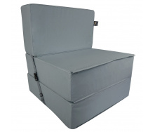 Бескаркасное кресло раскладушка Tia-Sport Поролон 210х80 см (sm-0920-27) темно-серый