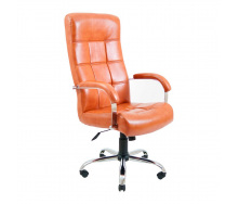 Офісне крісло керівника Richman Virginia VIP Хром M3 MultiBlock Натуральна Шкіра Lux Італія Світло-коричневий