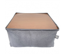 Бескаркасный модульный Пуф-столик Блэк Tia-Sport (sm-0948-1) серый