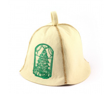 Банна шапка Luxyart Ялинка та подарунки Білий (LA-410)