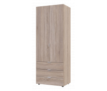 Распашной шкаф для одежды Гелар Doros Сонома 2 двери ДСП 77,5х49,5х203,4 (80737022)