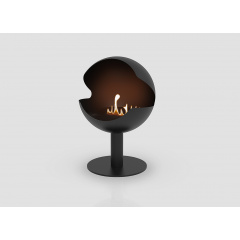 Дизайнерский напольный биокамин Gloss Fire Sfera-m3 Черный Камень-Каширский