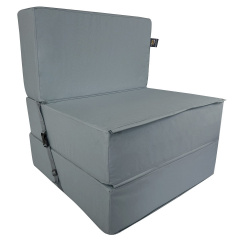 Бескаркасное кресло раскладушка Tia-Sport Поролон 210х80 см (sm-0920-27) темно-серый Дзензелевка