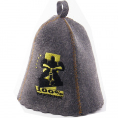 Банная шапка Luxyart 100% мужик Cерый (LA-214) Луцк