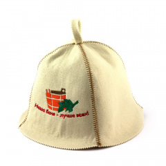 Банная шапка Luxyart Наша лазня найкраще Білий (LA-364) Бровари