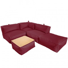 Комплект бескаркасной мебели Блэк Tia-Sport (sm-0692-2) бордовый Виноградов