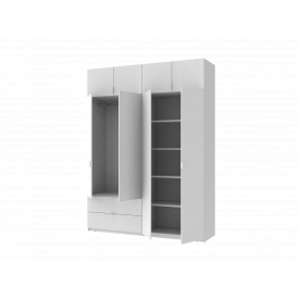 Распашной шкаф для одежды Doros Лукас Белый/Белый 180х50х240 (44900193)