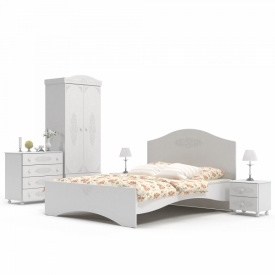 Спальня для дівчинки Меблі UA Ассоль прованс для дівчинки Білий/Белль Білий Дуб (44291)