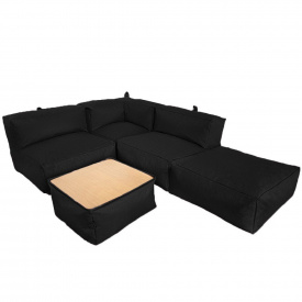 Комплект бескаркасной мебели Блэк Tia-Sport (sm-0692-8) черный
