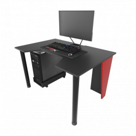 Геймерский игровой стол ZEUS™ GAMER-1 красный/черный