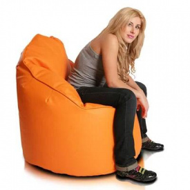 Бескаркасное кресло Tia-Sport Магнат 80х80х100 см оранжевый (sm-0701)