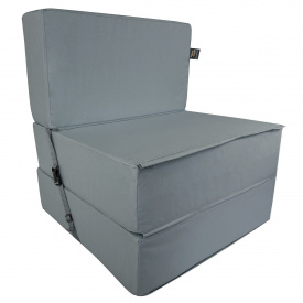 Бескаркасное кресло раскладушка Tia-Sport Поролон 210х80 см (sm-0920-27) темно-серый