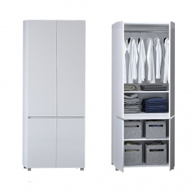 Шкаф для одежды "КАПРИ" DiPortes К-821 Белый (80/200/56)