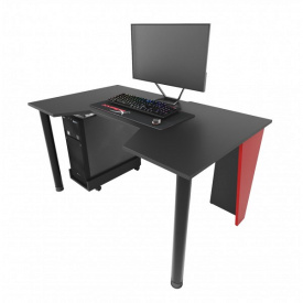 Геймерський ігровий стіл ZEUS GAMER-2 чорний з червоним