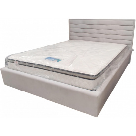 Ліжко двоспальне BNB White Star Premium 140 х 200 см Simple Сірий