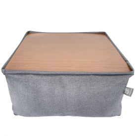 Бескаркасный модульный Пуф-столик Блэк Tia-Sport (sm-0948-1) серый