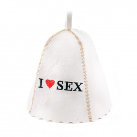 Банная шапка Luxyart I love sex Белый (LA-212)