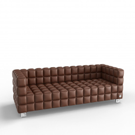 Тримісний диван KULIK SYSTEM NEXUS Шкіра 3 Віскі (hub_JjLP03288)