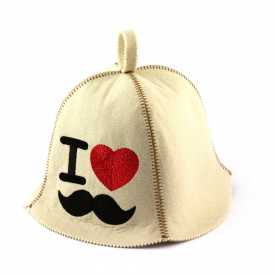 Банная шапка Luxyart I love hipster Белый (LA-385)