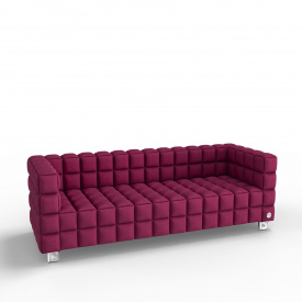Трехместный диван KULIK SYSTEM NEXUS Ткань 3 Розовый (hub_NITR67566)