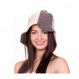 Банна шапка Luxyart Комбі Сірий з білим (LA-063)