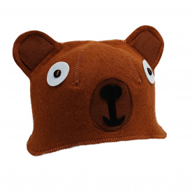 Банная шапка Luxyart "Медведь" искусственный фетр коричневый (LС-920)