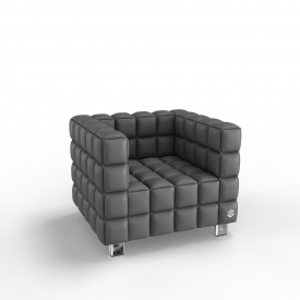 Мягкое кресло KULIK SYSTEM NEXUS Экокожа 1 Серый (hub_LrbB18048)