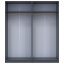 Шкаф распашный для одежды Doros Промо Графит 2+2 ДСП 180х48х204 (42005068) Ивано-Франковск