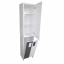 Шкаф-пенал пластиковый напольный Mikola-M TOKIO c HPL 3103 gloss 40 см Бело-черный Нова Каховка