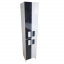 Шкаф-пенал пластиковый напольный Mikola-M TOKIO c HPL 3103 gloss 40 см Бело-черный Херсон