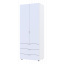 Распашной шкаф для одежды Гелар Doros Белый 2 ДСП 77,5х49,5х203,4 (80737021) Львов