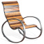 Кресло-качалка GoodsMetall из металла и дерева в стиле LOFT КР2 Днепр